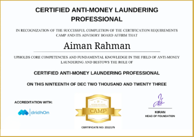 Certified Anti-Money Laundering Professional